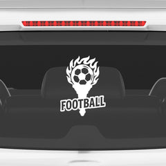 Football Ball Silhouette Car Sticker | Scratch-Resistant Vinyl