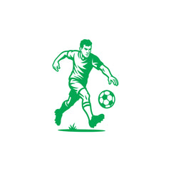 Football Player Vinyl Car Sticker – Weatherproof Rear Glass Decal