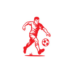 Football Player Vinyl Car Sticker – Weatherproof Rear Glass Decal