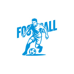 Football Player Graphic Car Sticker | High-Quality Outdoor Vinyl