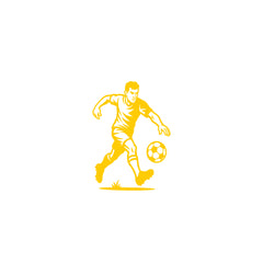Football Player Vinyl Car Sticker – Weatherproof Rear Glass Decal