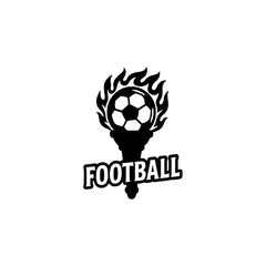 Football Ball Silhouette Car Sticker | Scratch-Resistant Vinyl