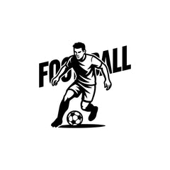 Football Player Graphic Car Sticker | High-Quality Outdoor Vinyl