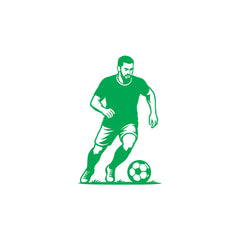 Football Player Car Sticker – High-Quality Vinyl for Vehicles