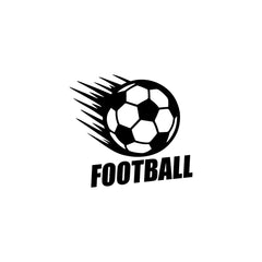 Minimal Football Ball Car Sticker – Clean Sport Vinyl