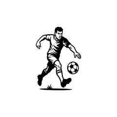 Football Player Vinyl Car Sticker – Weatherproof Rear Glass Decal