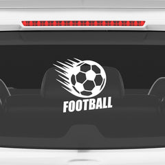 Minimal Football Ball Car Sticker – Clean Sport Vinyl