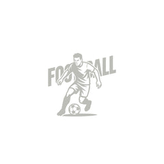 Football Player Graphic Car Sticker | High-Quality Outdoor Vinyl