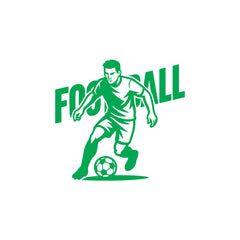 Football Player Graphic Car Sticker | High-Quality Outdoor Vinyl