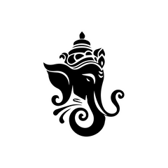 Lord Ganesha Car Sticker Premium Waterproof Vinyl Decal for Cars Bikes Helmet Laptop