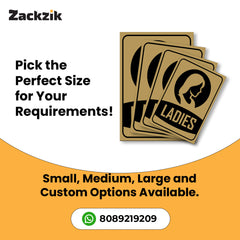 Clear Gents and Ladies Toilet Sign Board