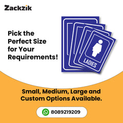 Zackzik Gents & Ladies Sticker – Restroom Door Signage for Easy Identification