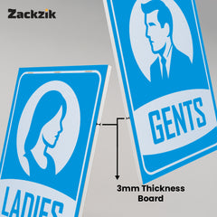 Clear Gents and Ladies Toilet Sign Board