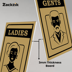 Elegant Men & Women Signage for Offices