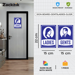Clear Gents and Ladies Toilet Sign Board