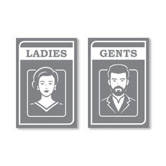 Elegant Men & Women Signage for Offices