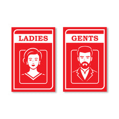 Elegant Men & Women Signage for Offices