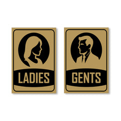 Clear Gents and Ladies Toilet Sign Board