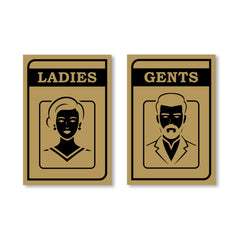 Elegant Men & Women Signage for Offices