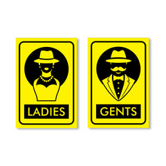 Easy-to-Read Gents and Ladies Sign