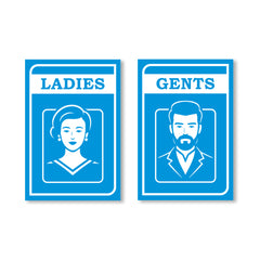Elegant Men & Women Signage for Offices