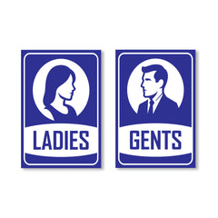 Clear Gents and Ladies Toilet Sign Board