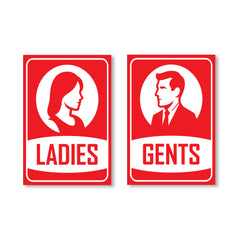Clear Gents and Ladies Toilet Sign Board