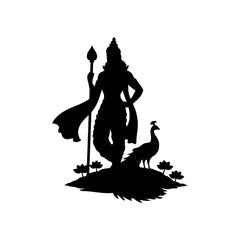 Sacred Lord Murugan Vel Symbol Sticker
