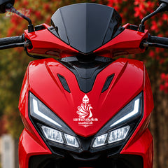 Yaamirukka Bayamen Tamil Murugan Sticker with Peacock Design
