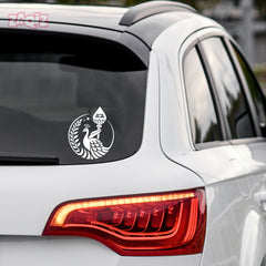 Murugan Peacock Vel Sticker for Car Bike Laptop Waterproof Decal