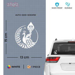 Murugan Peacock Vel Sticker for Car Bike Laptop Waterproof Decal