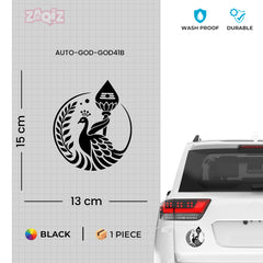 Murugan Peacock Vel Sticker for Car Bike Laptop Waterproof Decal