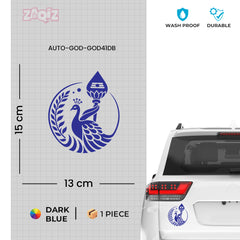 Murugan Peacock Vel Sticker for Car Bike Laptop Waterproof Decal