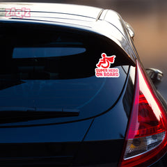 Super Hero on Board Handicap Sticker