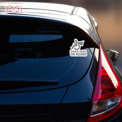 Super Hero on Board Handicap Sticker