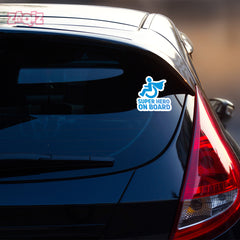 Super Hero on Board Handicap Sticker