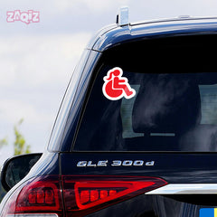 Wheelchair Hero Car Decal