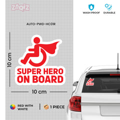 Super Hero on Board Handicap Sticker