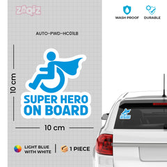 Super Hero on Board Handicap Sticker