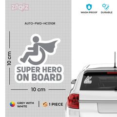Super Hero on Board Handicap Sticker