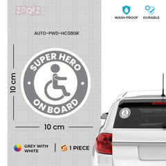Inspiring Super Hero Handicap Decal