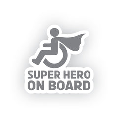 Super Hero on Board Handicap Sticker