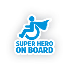 Super Hero on Board Handicap Sticker