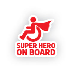 Super Hero on Board Handicap Sticker