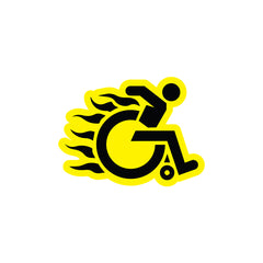 Stylish Super Hero Handicap Symbol