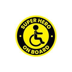Inspiring Super Hero Handicap Decal