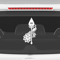 Trendy Spiritual Car & Bike Sticker | Waterproof Hindu Design