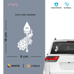 Trendy Spiritual Car & Bike Sticker | Waterproof Hindu Design