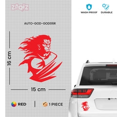 Stylish Hanuman Car Sticker | Easy-to-Apply Bhakti Design