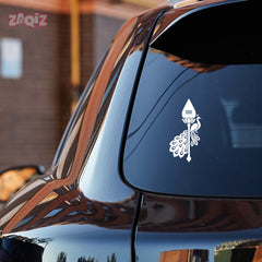 Trendy Spiritual Car & Bike Sticker | Waterproof Hindu Design
